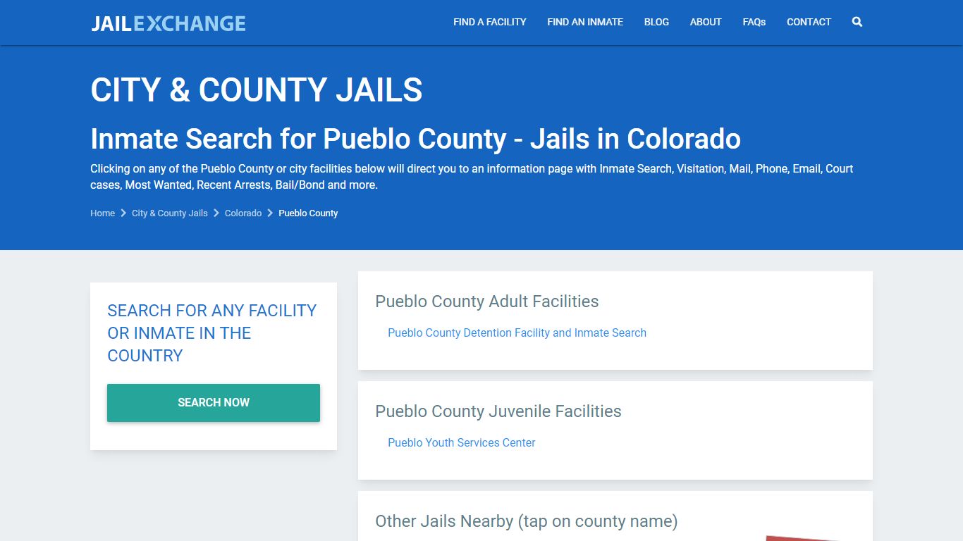 Pueblo County Jail & Detention Center How to Send Inmate ...