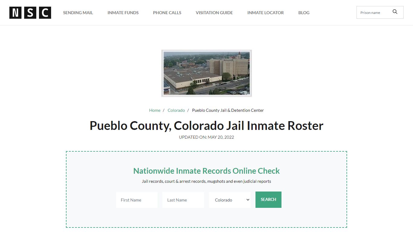 Pueblo County, Colorado Jail Inmate List